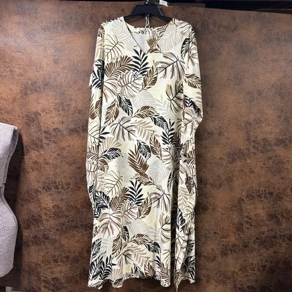 Brandi's Dress Out Loud House Dress Hawaiian Lounge Dress Large Flutter Sleeve - Picture 1 of 10